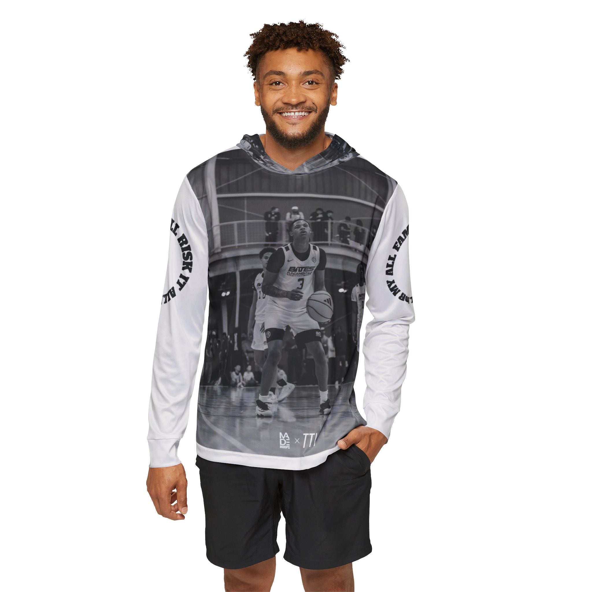 PRINCE EL RISK IT ALL Basketball Warmup Hoodie — Men's Sports AOP Shooter Print