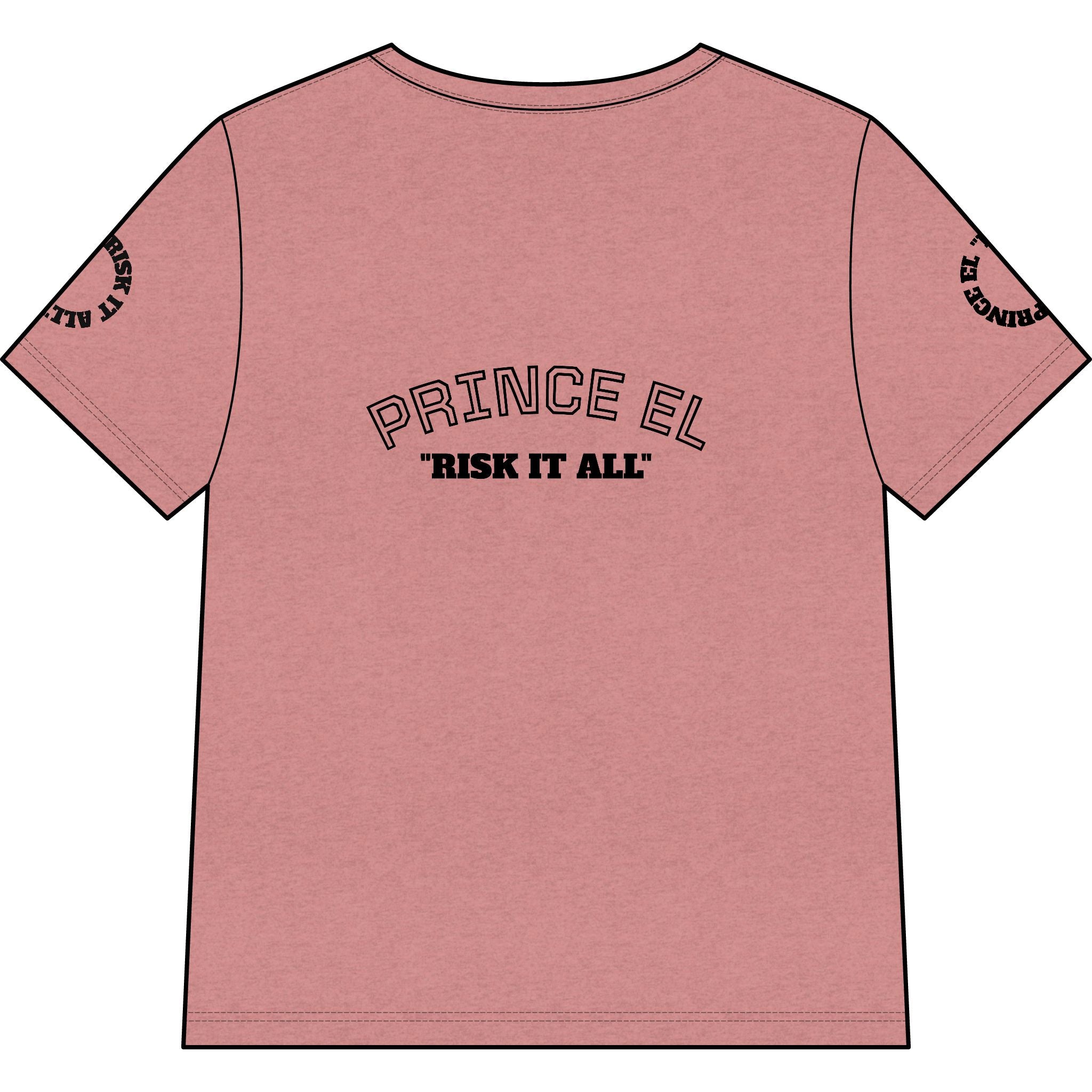 PRINCE EL "RISK IT ALL" Women’s Relaxed Heather CVC V-Neck Tee