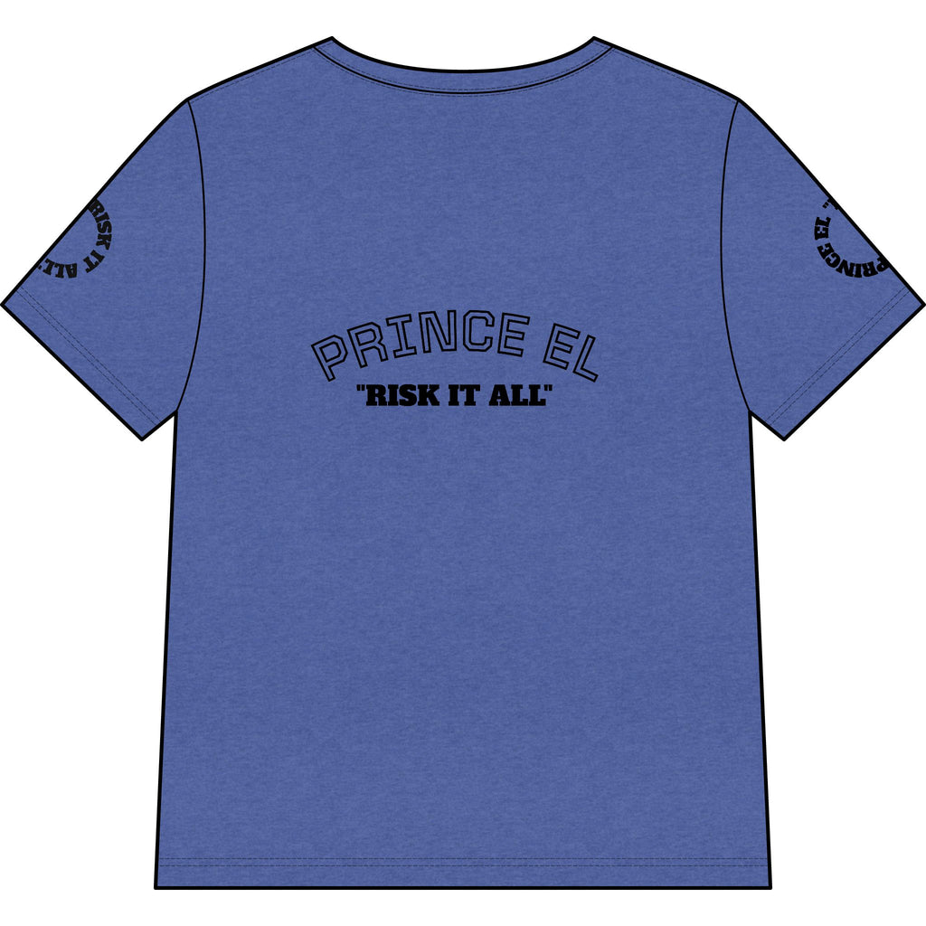 PRINCE EL "RISK IT ALL" Women’s Relaxed Heather CVC V-Neck Tee