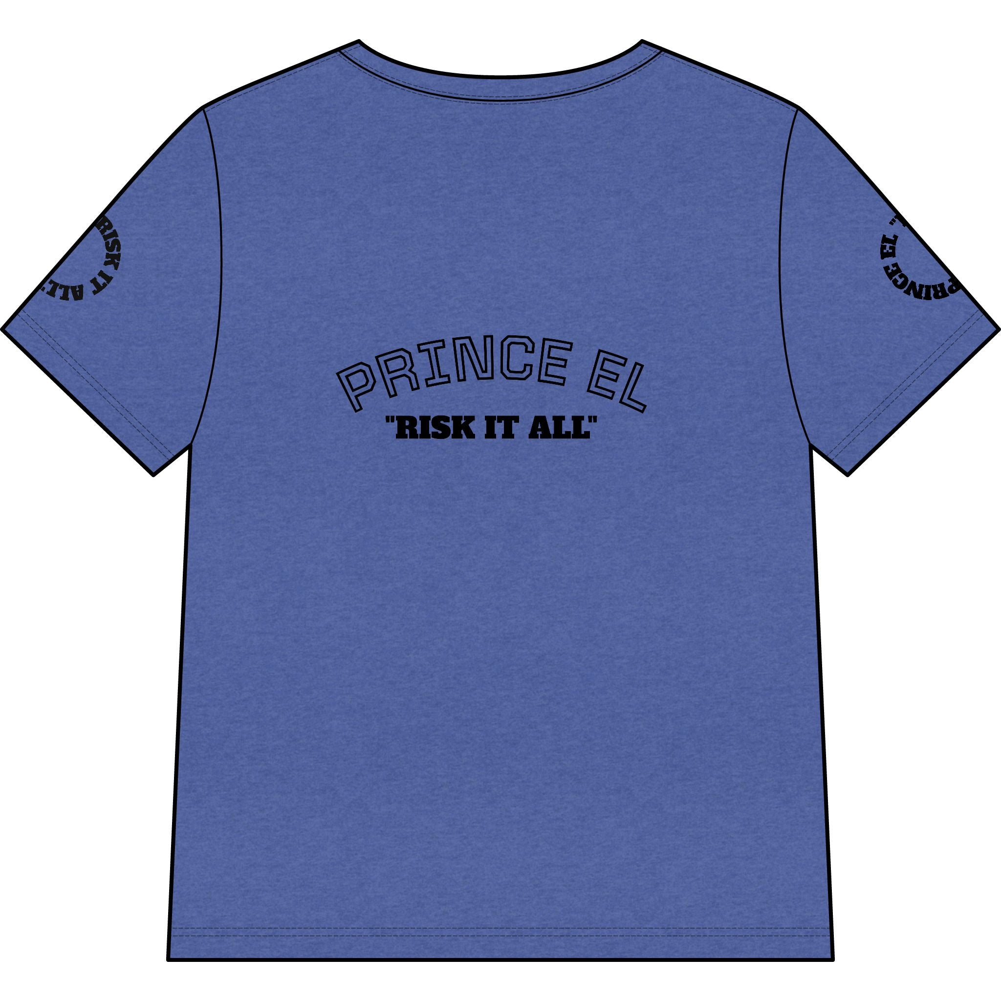 PRINCE EL "RISK IT ALL" Women’s Relaxed Heather CVC V-Neck Tee