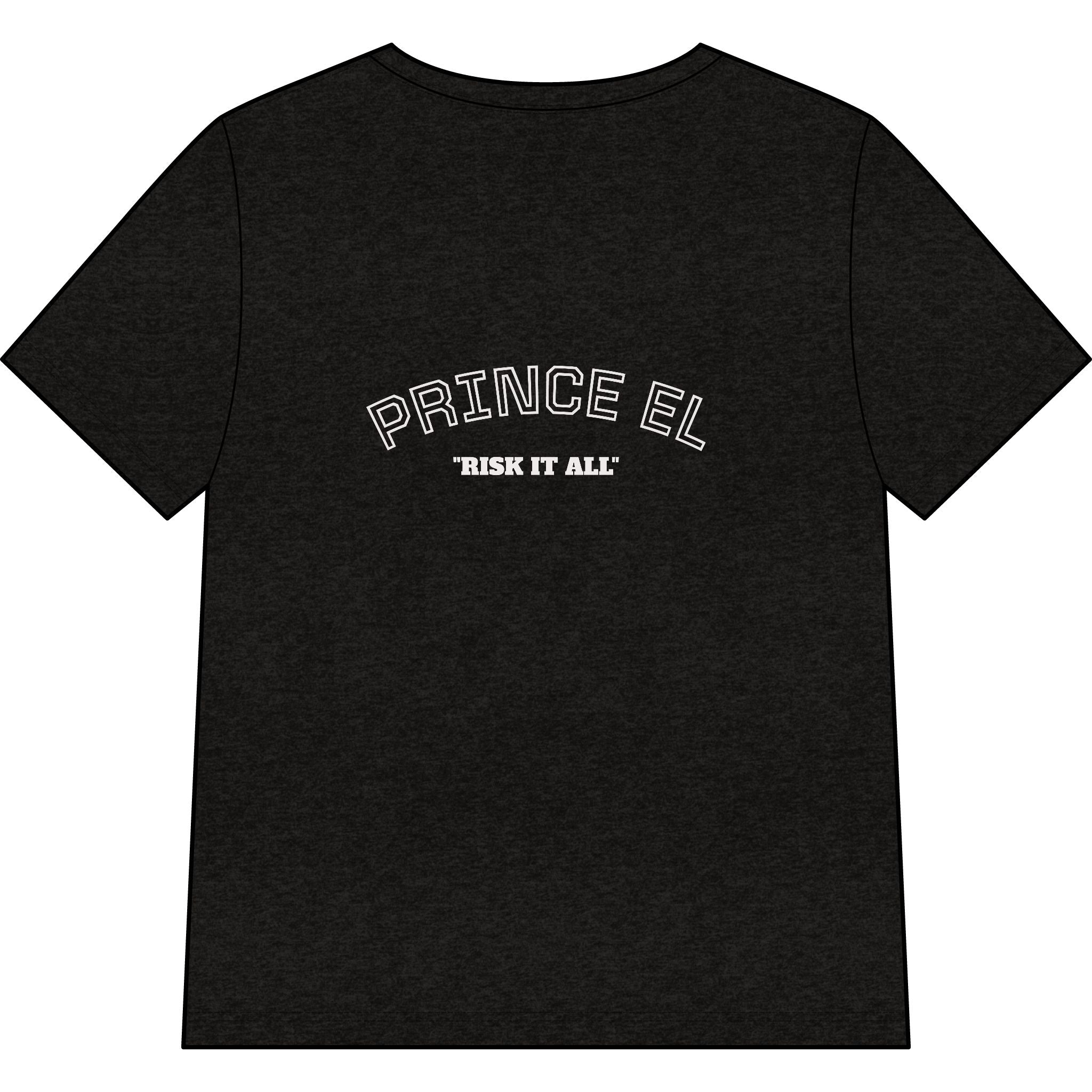 PRINCE EL "RISK IT ALL" Women’s Relaxed Heather CVC V-Neck Tee