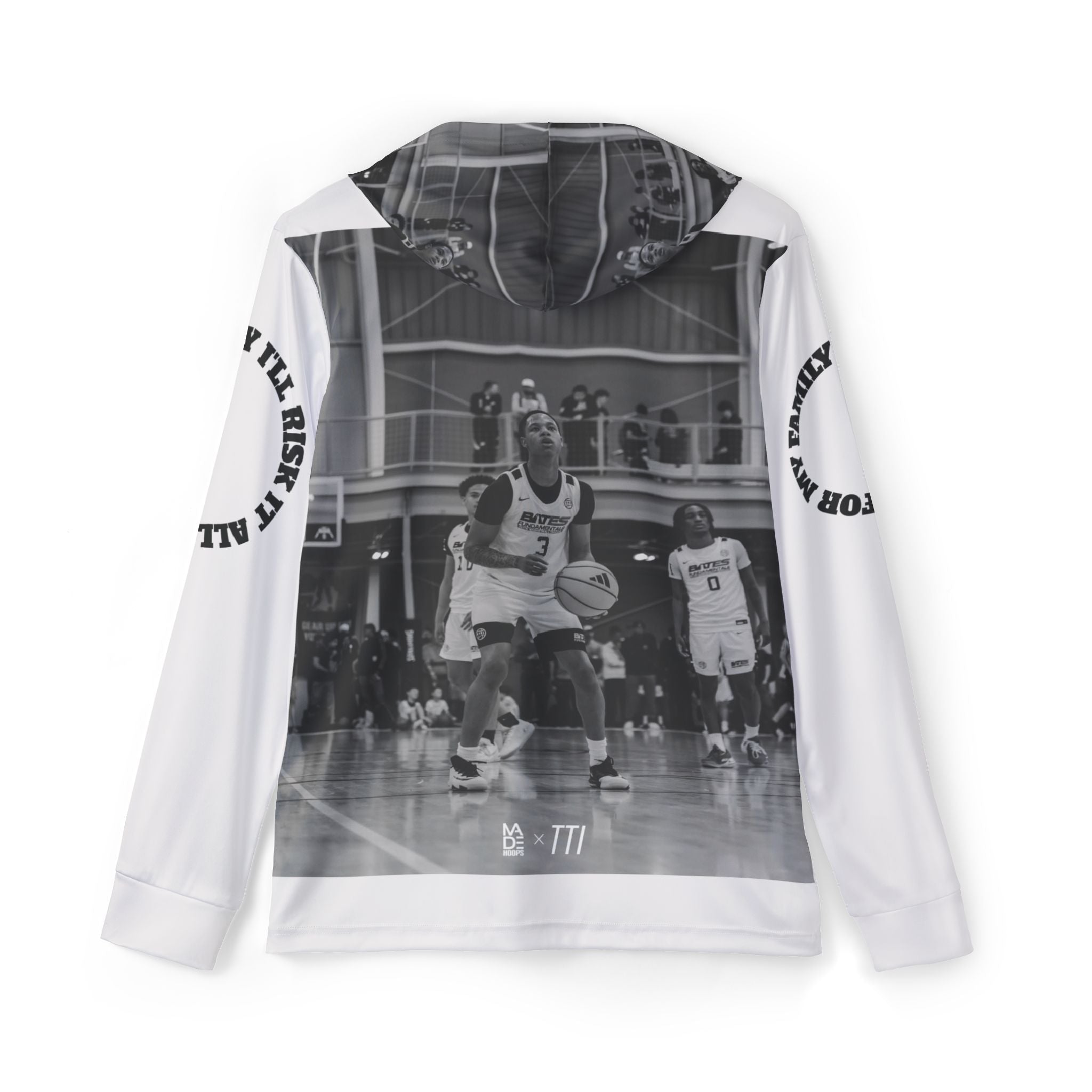 PRINCE EL RISK IT ALL Basketball Warmup Hoodie — Men's Sports AOP Shooter Print