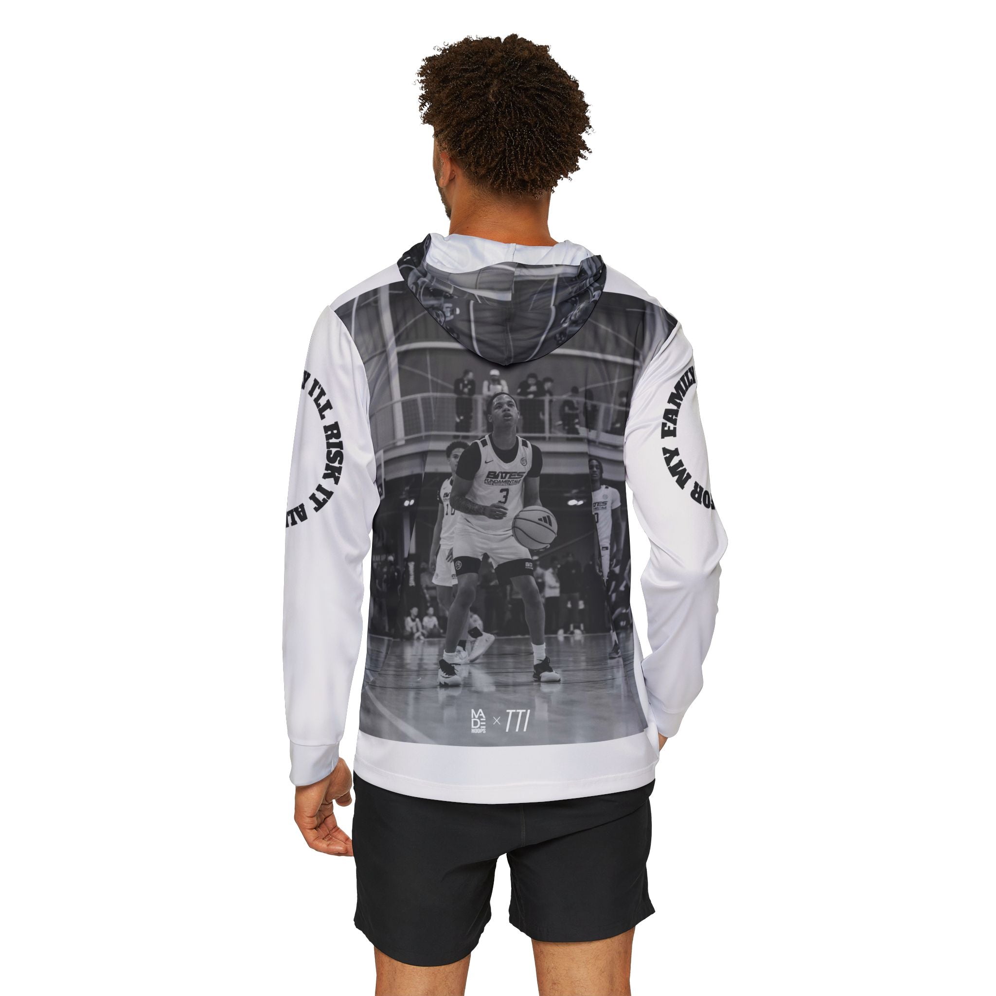 PRINCE EL RISK IT ALL Basketball Warmup Hoodie — Men's Sports AOP Shooter Print