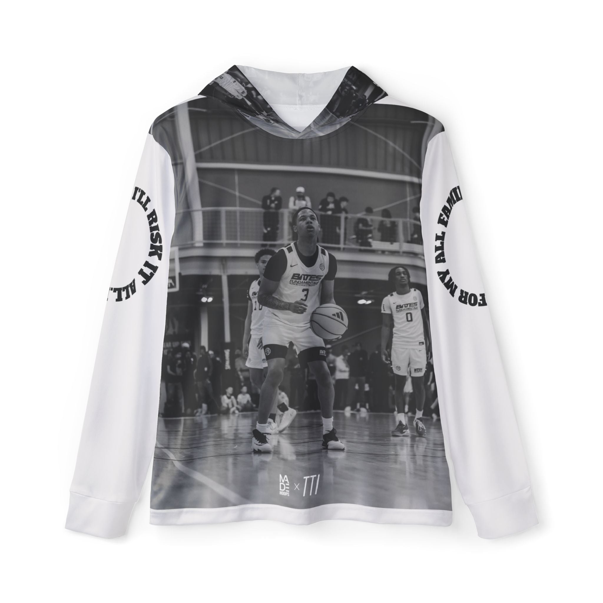 PRINCE EL RISK IT ALL Basketball Warmup Hoodie — Men's Sports AOP Shooter Print